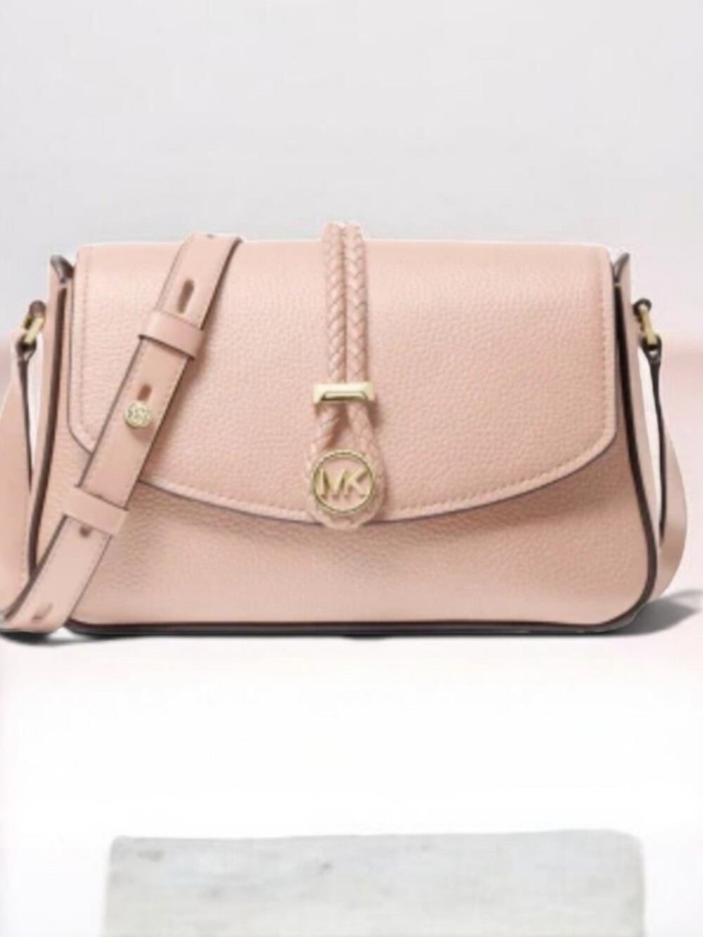 Michael Kors  ‘Lea’ Monogram Vanilla Luggage Flap Handbag Crossbody